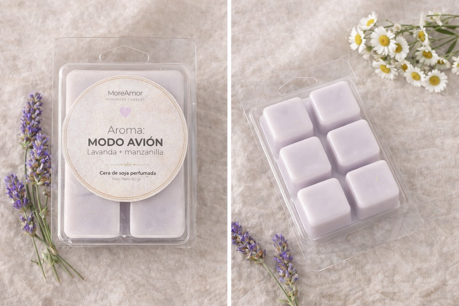 Wax melts Modo Avión – Lavanda + Manzanilla
